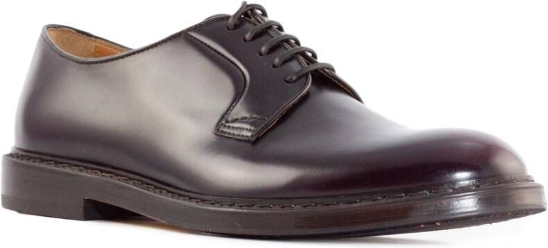 Doucal's Aubergine Veterschoenen Derby Platte Schoenen Red Heren