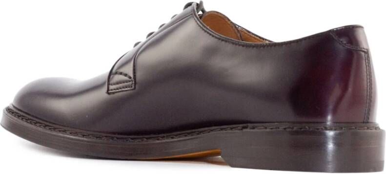 Doucal's Aubergine Veterschoenen Derby Platte Schoenen Red Heren