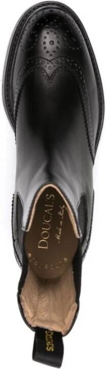 Doucal's Beatles Stijl Leren Schoenen Black Dames