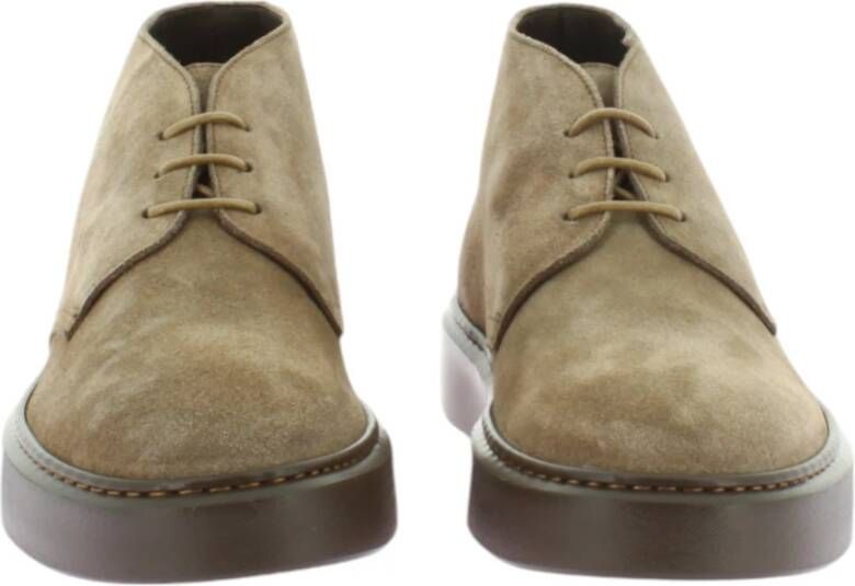 Doucal's Beige Chukka Sneaker Espresso Tabak Beige Heren