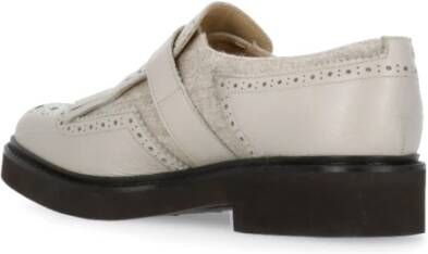 Doucal's Beige Leren Loafers met Voorband Beige Dames