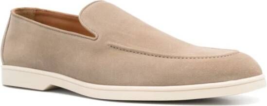 Doucal's Beige Platte Schoenen met Leren Binnenzool Beige Heren