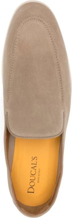 Doucal's Beige Platte Schoenen met Leren Binnenzool Beige Heren