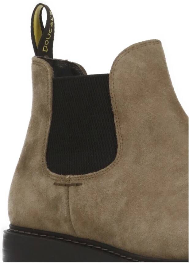 Doucal's Beige Suède Chelsea Boots voor Mannen Beige Heren