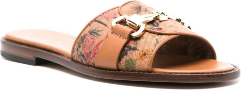 Doucal's Bloemenprint Muilezels Sandalen Multicolor Dames