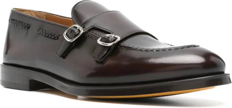 Doucal's Bruin Leren Dubbele Gesp Loafers Brown Heren