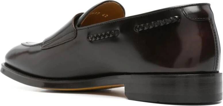 Doucal's Bruin Leren Dubbele Gesp Loafers Brown Heren