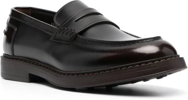 Doucal's Bruin Leren Loafer Instappers Brown Heren