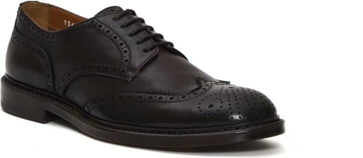 Doucal's Bruin Leren Oxfords Schoenen Brown Heren