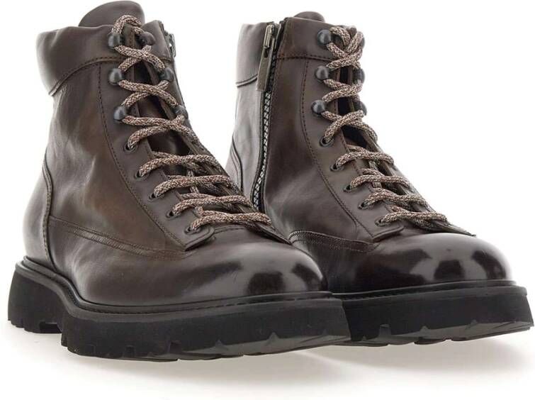 Doucal's Bruin Leren Veterschoenen Brown Heren