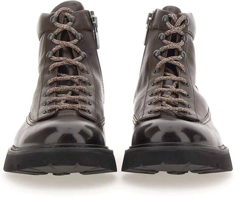 Doucal's Bruin Leren Veterschoenen Brown Heren