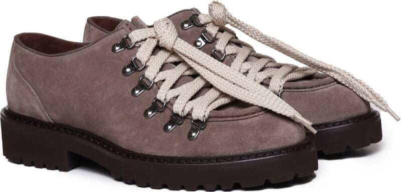 Doucal's Bruin Leren Veterschoenen Espresso Brown Heren