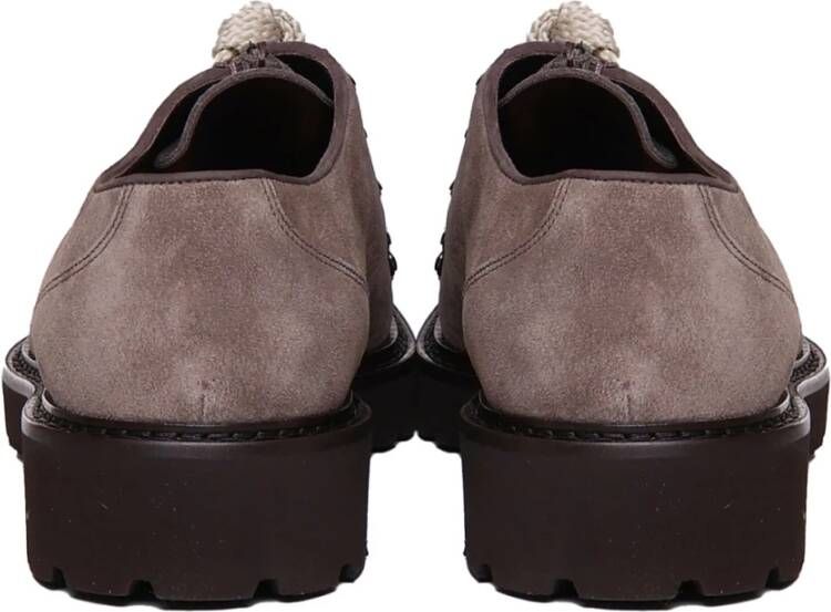 Doucal's Bruin Leren Veterschoenen Espresso Brown Heren