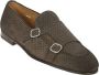 Doucal's Bruin Suède Dubbele Gesp Loafer Brown Heren - Thumbnail 2