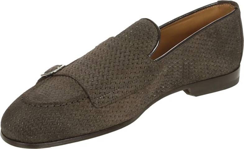 Doucal's Bruin Suède Dubbele Gesp Loafer Brown Heren