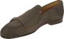 Doucal's Bruin Suède Dubbele Gesp Loafer Brown Heren - Thumbnail 4