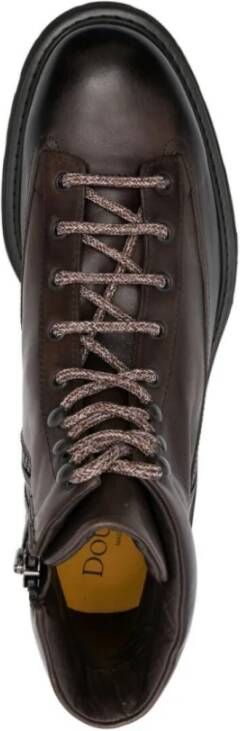 Doucal's Bruin Zwart Derby Boot Zip Triumph Brown Heren