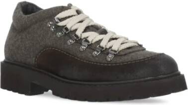 Doucal's Bruine Canvas Veterschoenen voor Mannen Brown Heren