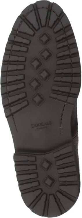 Doucal's Bruine Canvas Veterschoenen voor Mannen Brown Heren