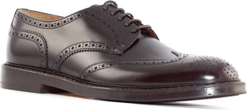 Doucal's Bruine Derby Leren Schoenen Brown Heren