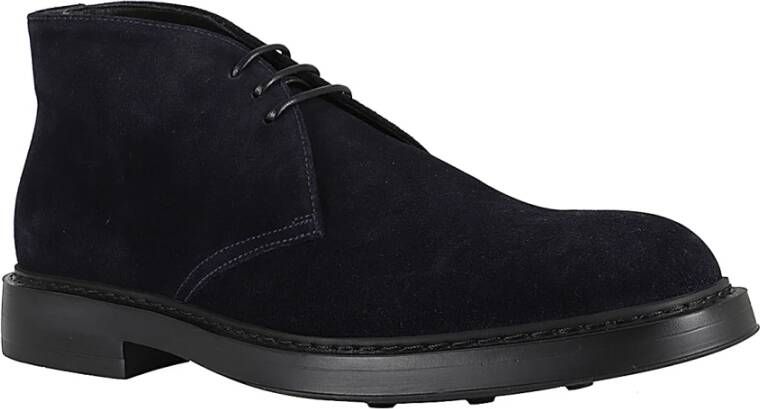 Doucal's Bruine leren Chukka laarzen Blue Heren