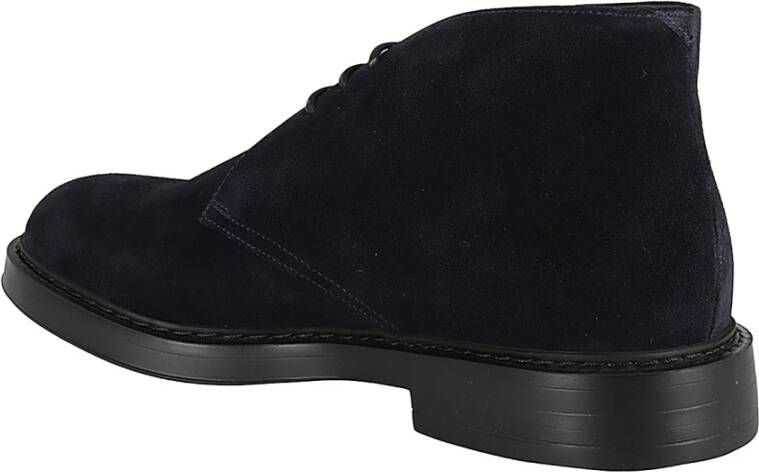 Doucal's Bruine leren Chukka laarzen Blue Heren