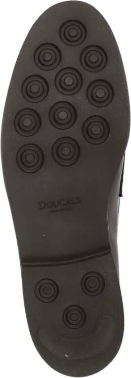 Doucal's Bruine Leren Loafers Ronde Neus Hak Brown Dames