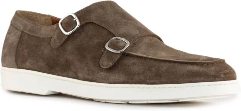 Doucal's Bruine Suède Dubbele Gesp Loafer Brown Heren