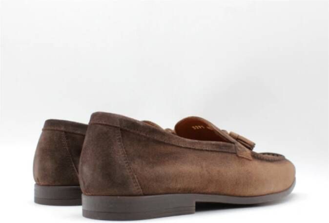 Doucal's Bruine Suède Kwastloafers Brown Heren