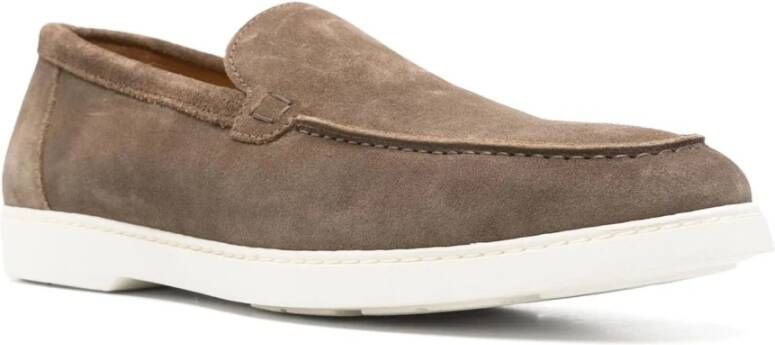 Doucal's Bruine Suède Loafer Platte Schoenen Brown Heren