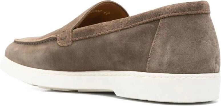 Doucal's Bruine Suède Loafer Platte Schoenen Brown Heren