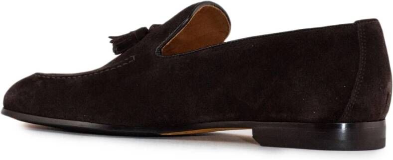 Doucal's Bruine Suède Loafers met Kwast Detail Brown Heren