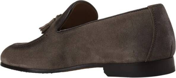 Doucal's Bruine Suède Loafers met Kwastjes Brown Heren