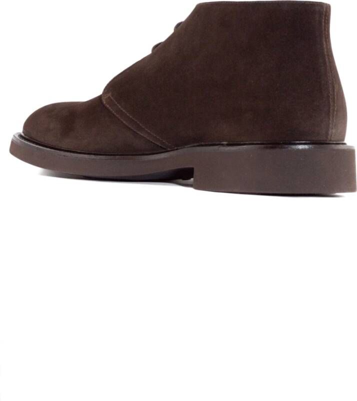 Doucal's Bruine Suède Veterschoenen Brown Heren