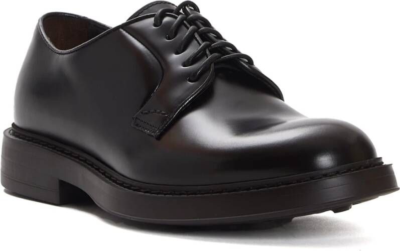 Doucal's Bruine Veterschoenen Derby Black Heren