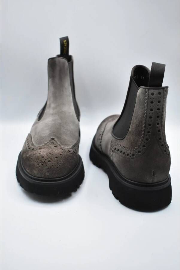 Doucal's Bruine Veterschoenen Platte Aw24 Brown Heren