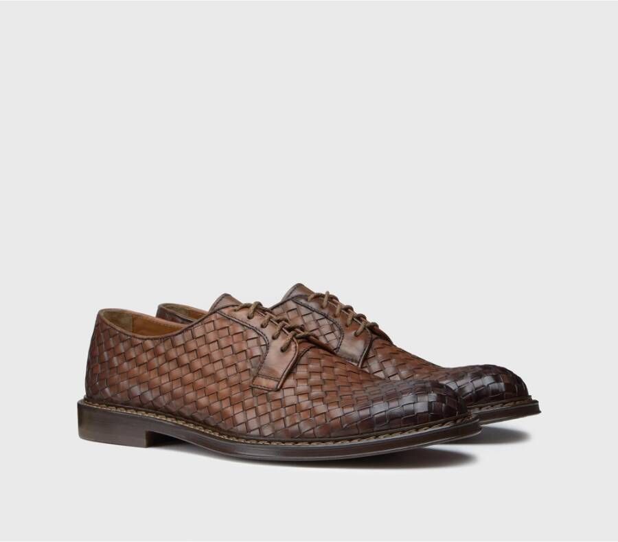 Doucal's Cognac Bruin Leren Veterschoenen Brown Heren