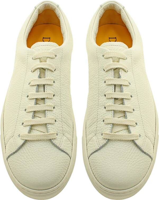 Doucal's Crème Sneakers Aw24 Gevet Leer Beige Heren