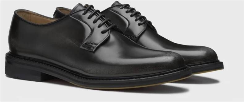 Doucal's Dames leren Derby schoenen | zwart en wit Black Dames