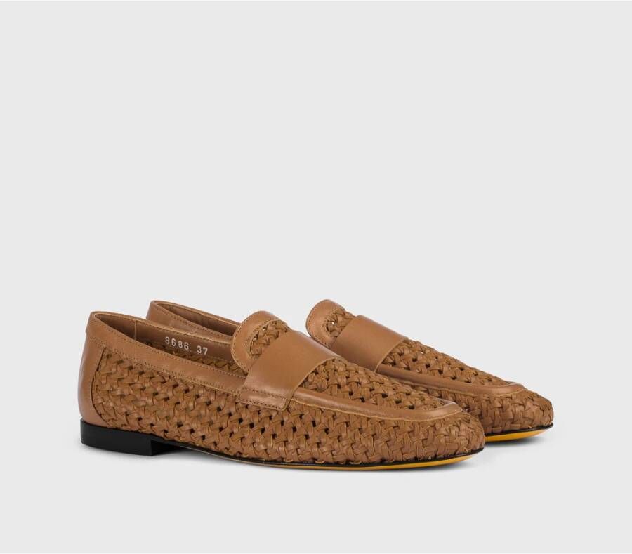 Doucal's Dames loafer van leer | bruin Brown Dames