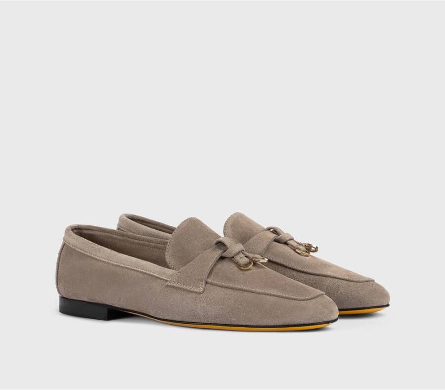 Doucal's Dames loafer van suède | taupe Gray Dames