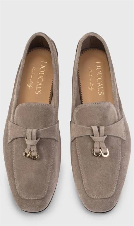 Doucal's Dames loafer van suède | taupe Gray Dames