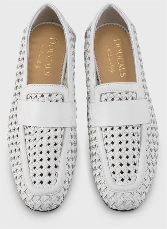 Doucal's Damesloafer van leer | wit White Dames