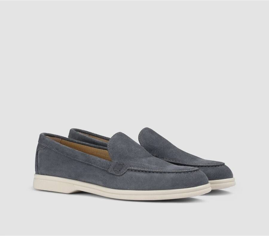 Doucal's Damesuède loafer | blauw Blue Dames