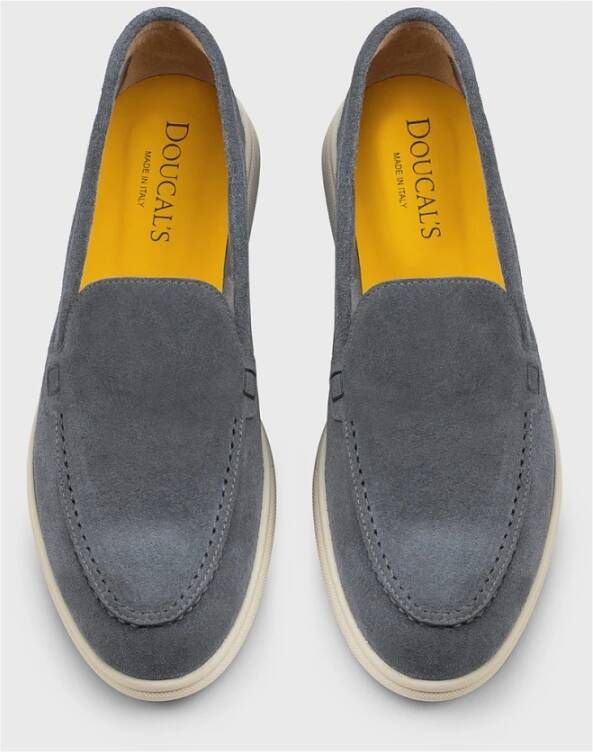 Doucal's Damesuède loafer | blauw Blue Dames