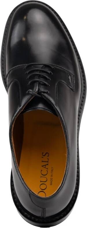 Doucal's Derby Leren Veterschoenen Zwart Black Heren