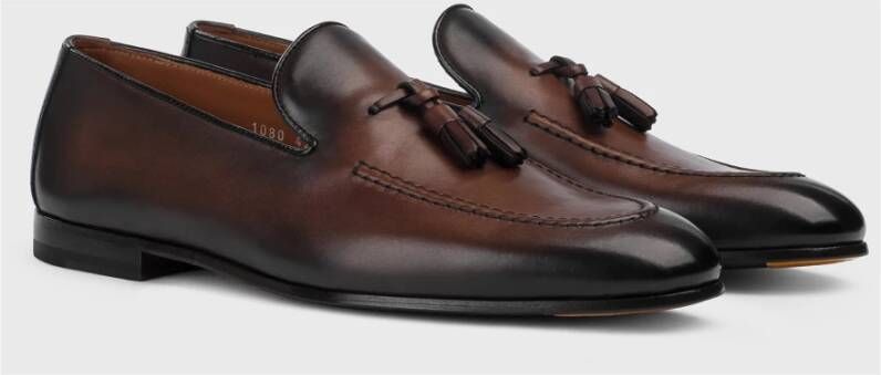 Doucal's Donkerbruine platte schoenen Brown Heren