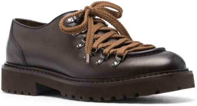 Doucal's Donkerbruine platte schoenen Brown Heren