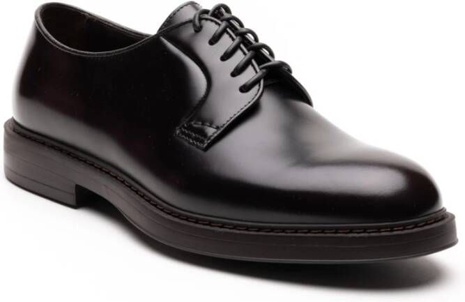 Doucal's Donkerbruine platte schoenen Derby Brown Heren