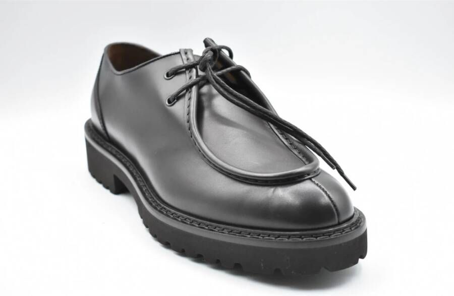 Doucal's Donkerbruine Veterschoenen Elegante Stijl Black Heren